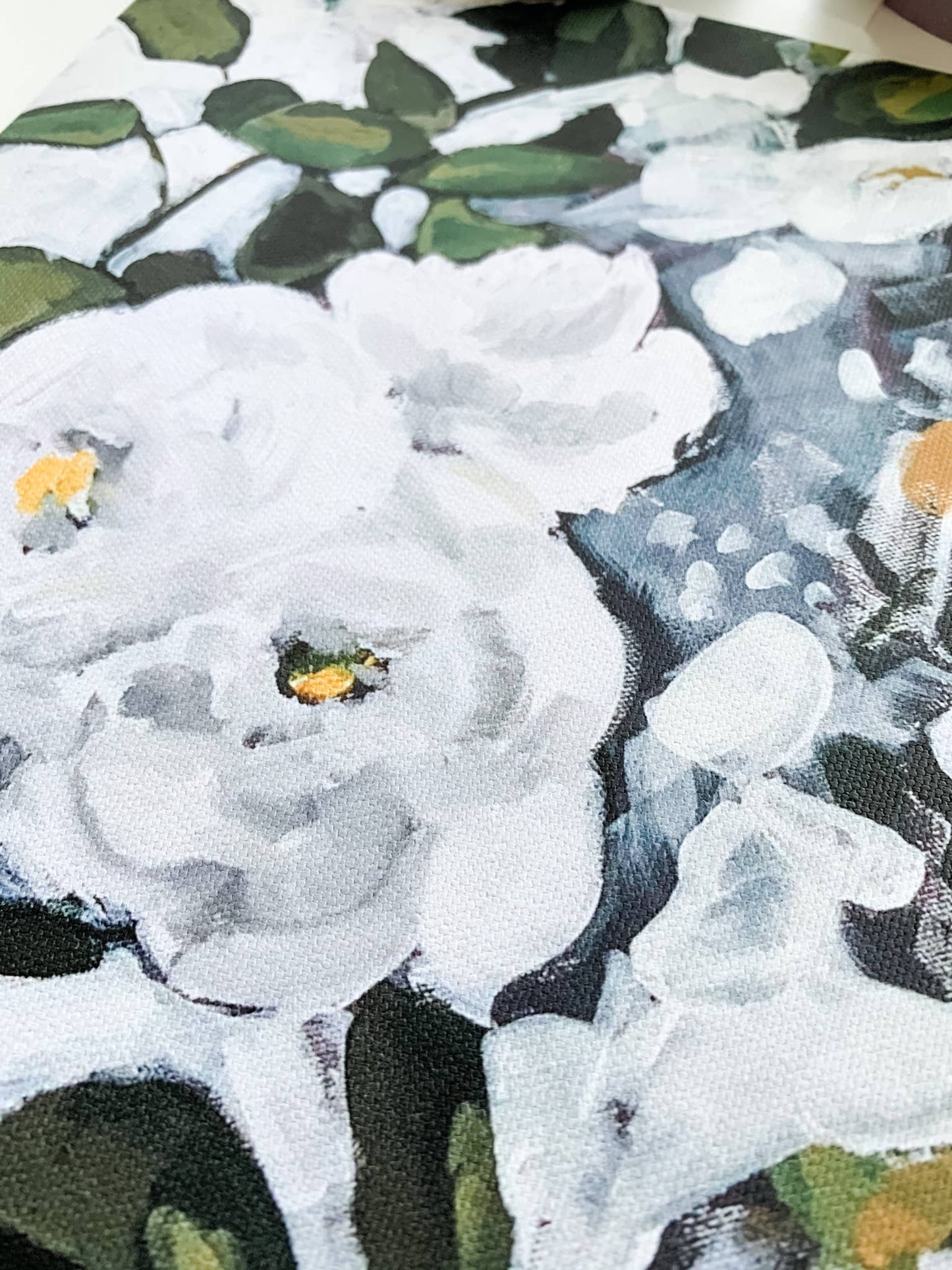 White Floral in Sunlight Print