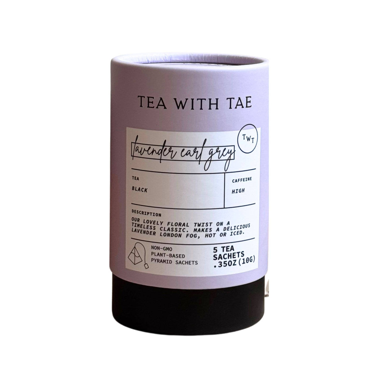 Lavender Earl Grey Black Tea Mini Tea Tube  (5 Tea Bags)