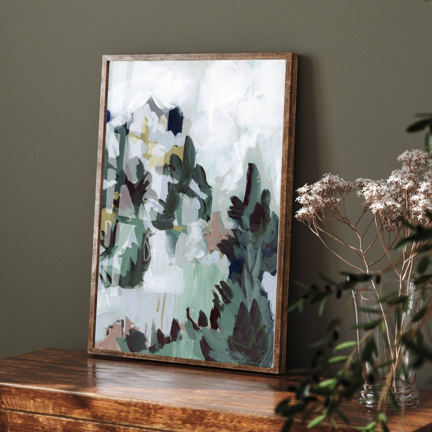 Modern Forest Abstract Print