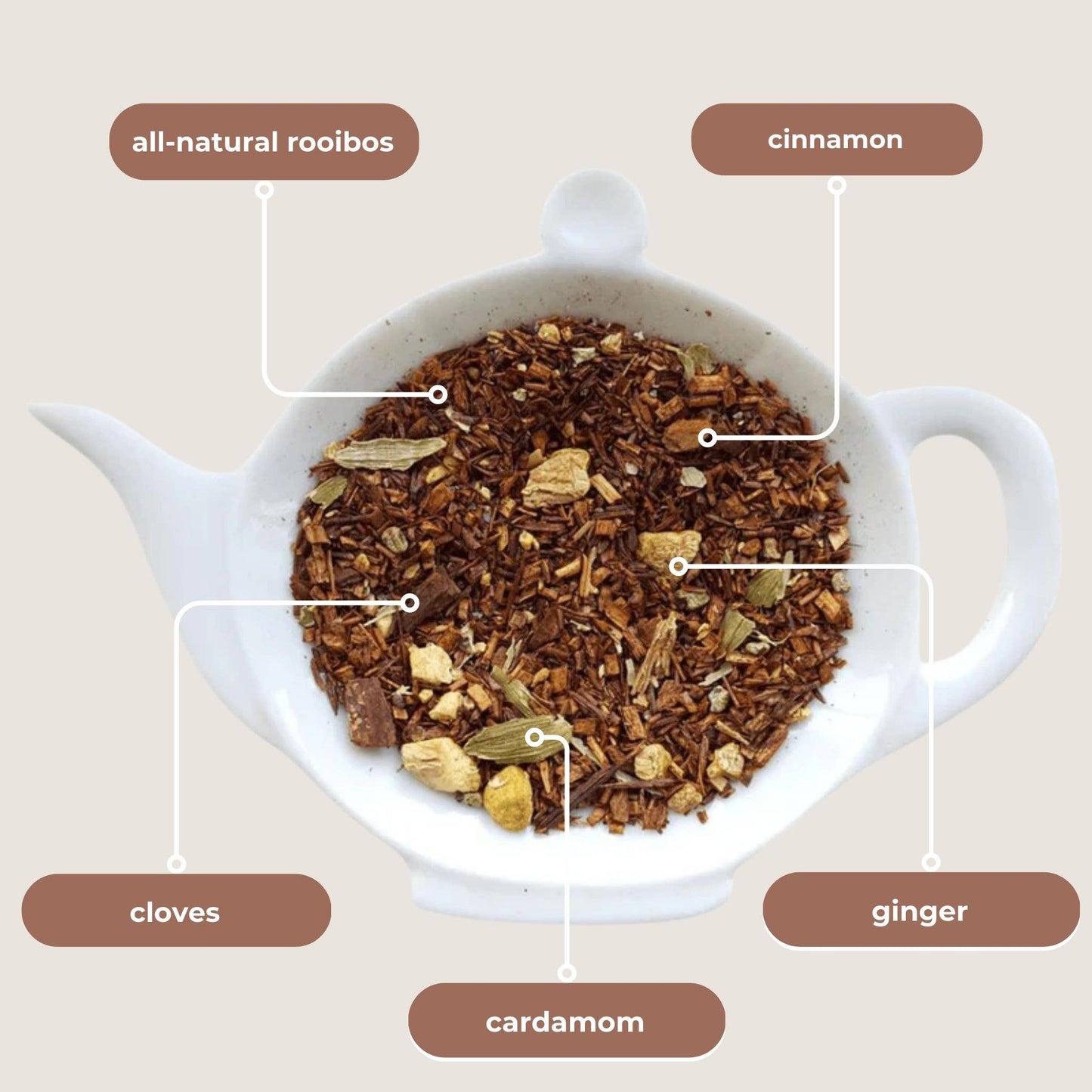 Rooibos Chai Herbal Decaf Mini Tea Tube