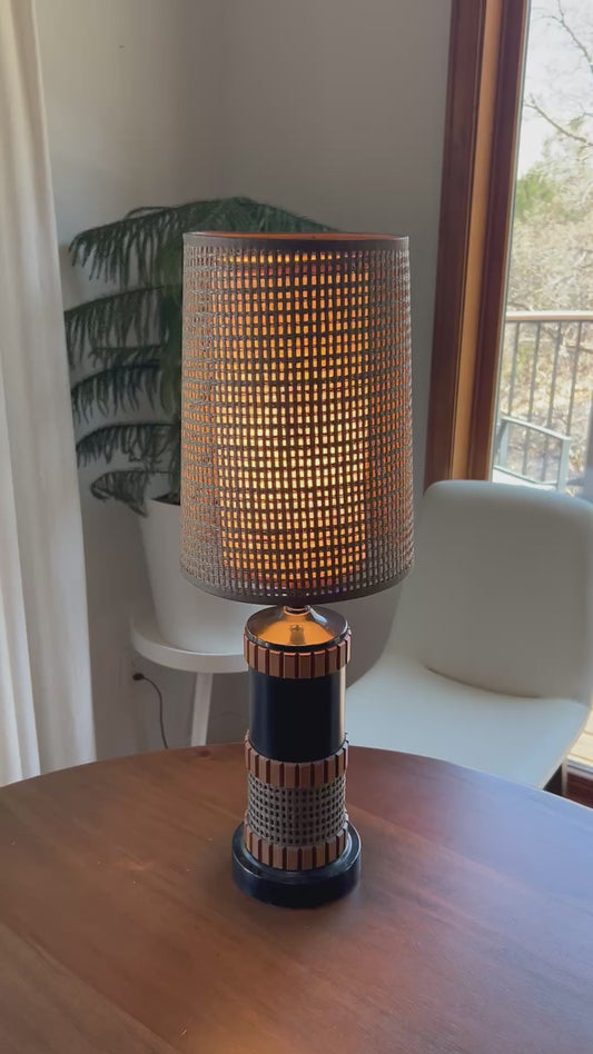Vintage 1960's Midcentury Modern "Cage" Lamp