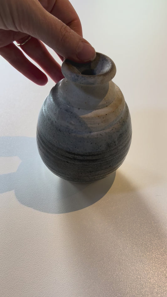 Vintage Handmade Glazed Ceramic Bud Vase